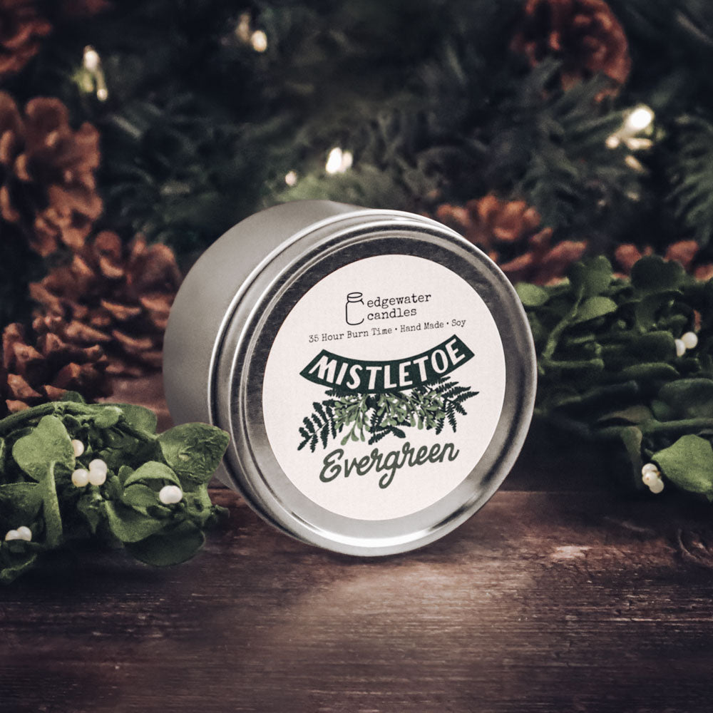 Travel Tin - Mistletoe Evergreen