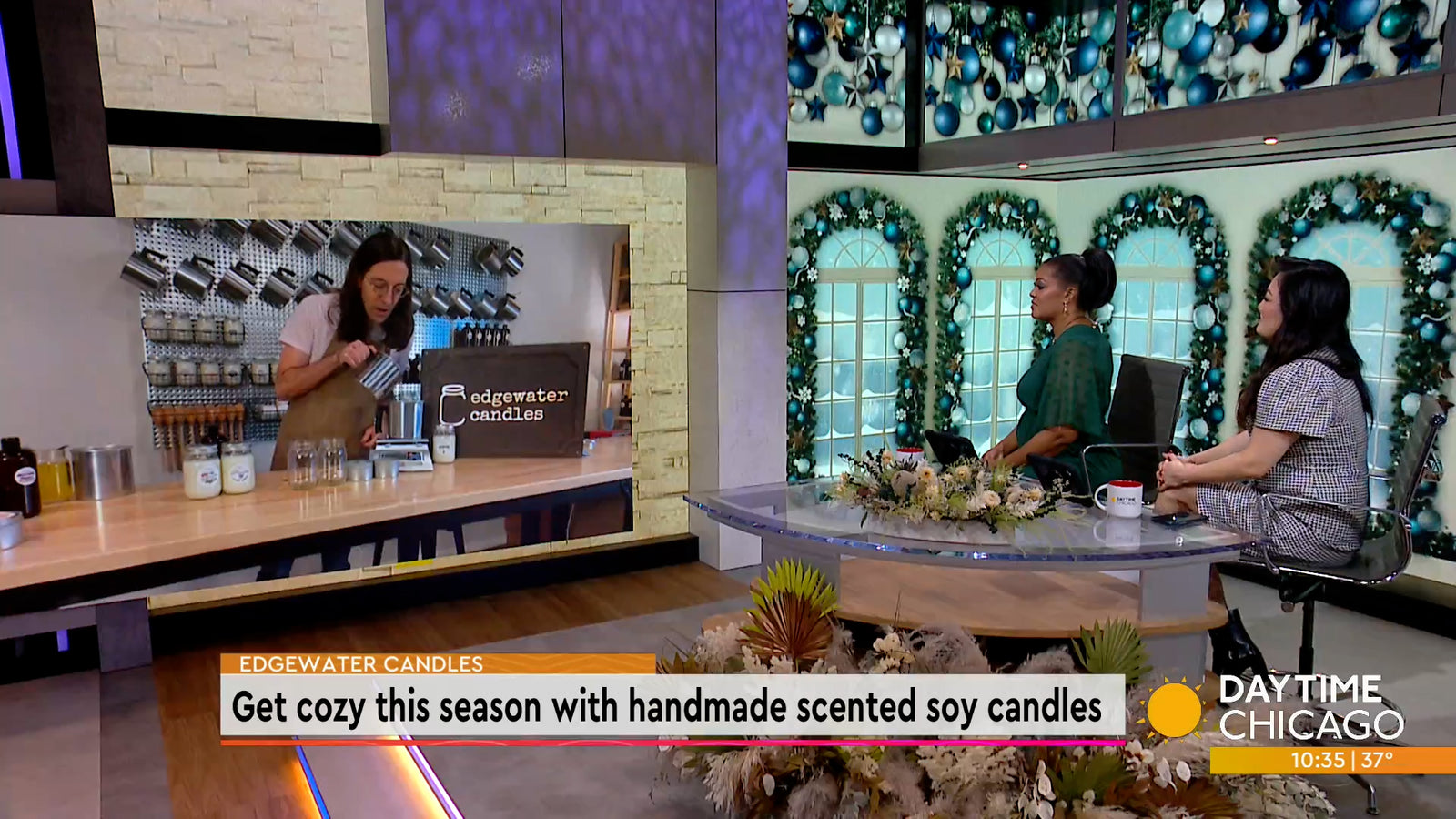 Edgewater Candles on WGN TV Making Candles