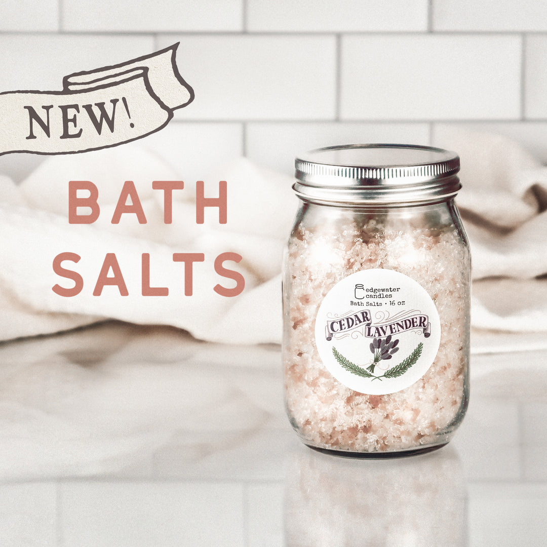 NEW: Bath Salts! Up your self-care with our soothing soaking salts.