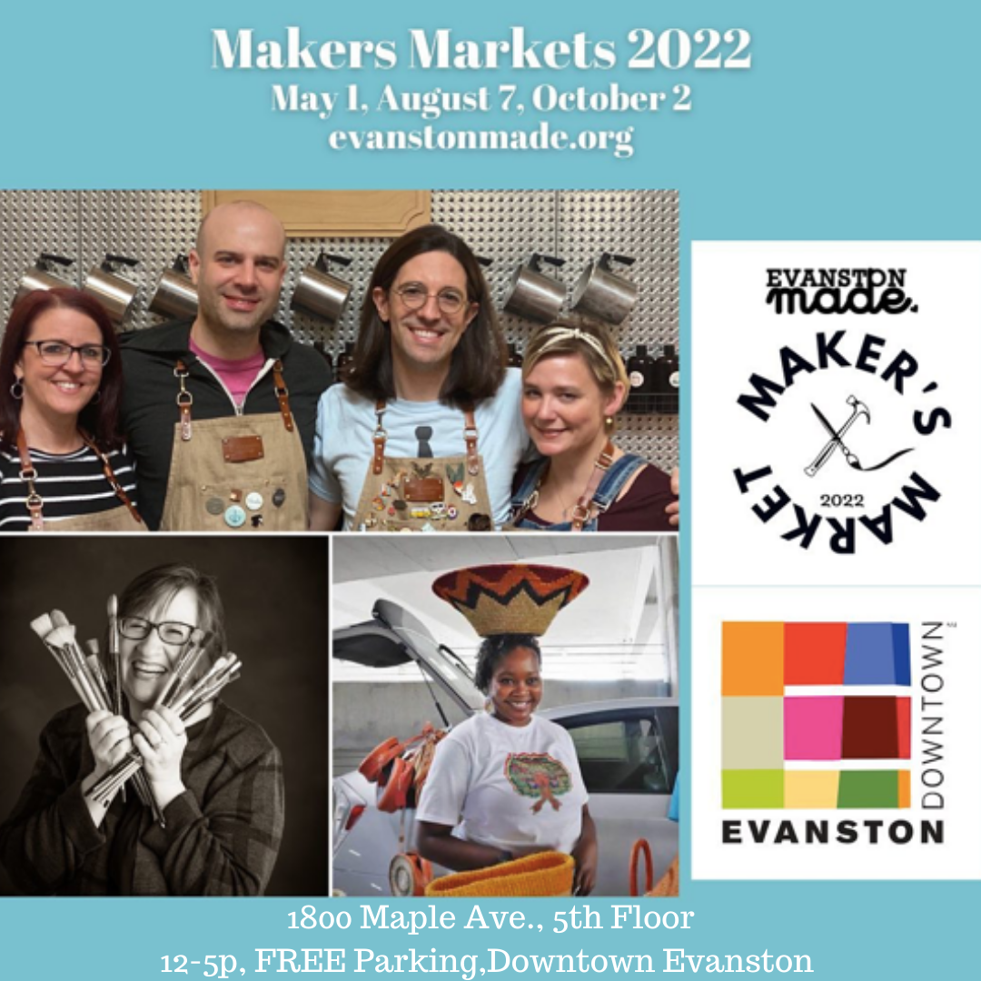 We'll be at the Evanston Made Makers Market this Sunday!