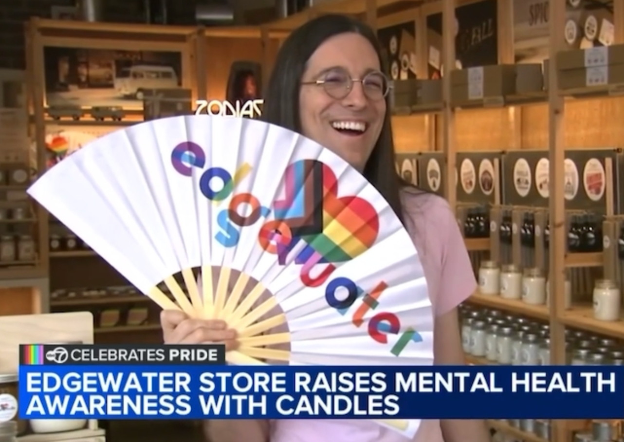 ABC7 Visits Edgewater Candles to talk about Pride and Mental Health