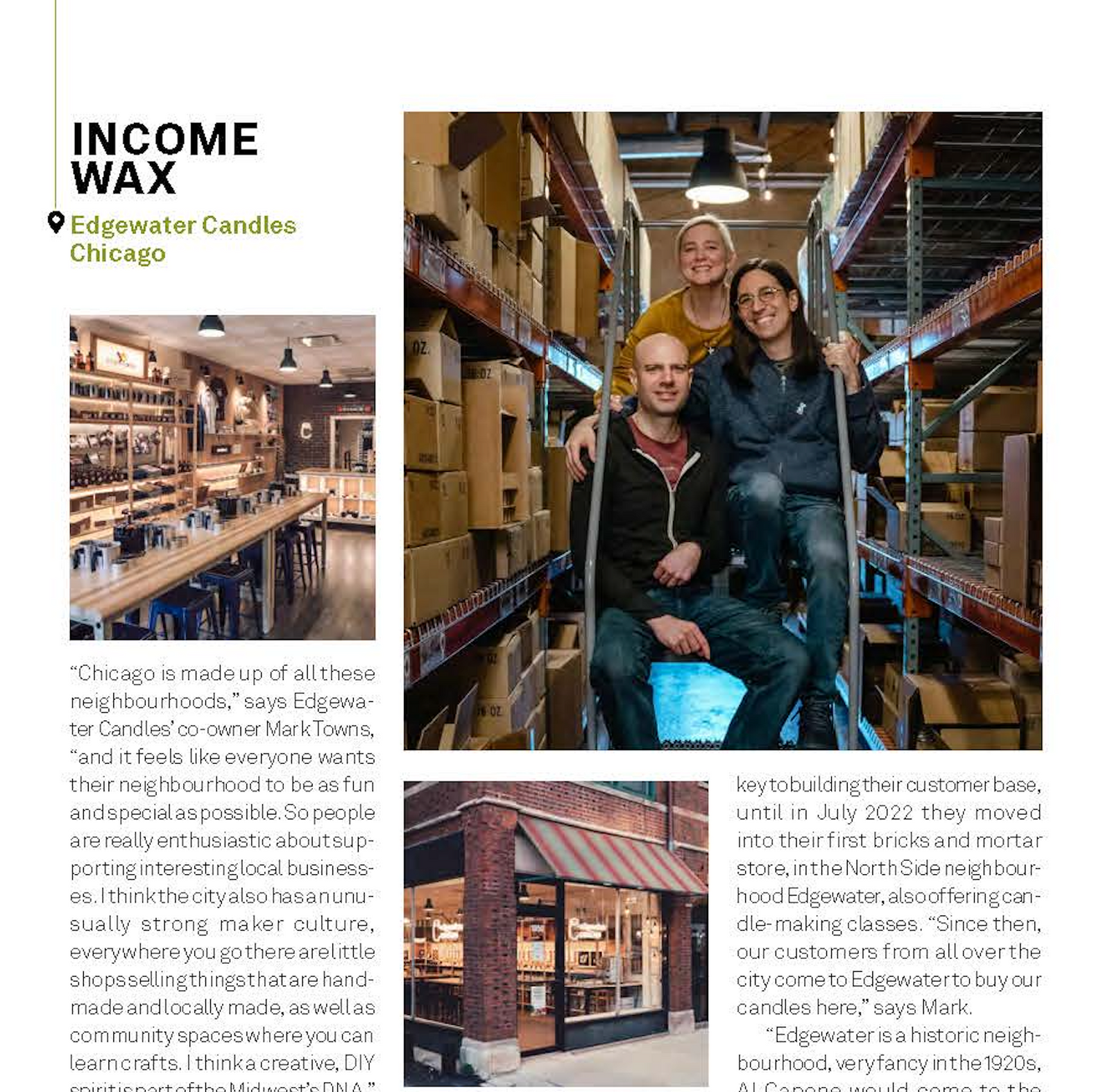OutThere Magazine features Edgewater Candles