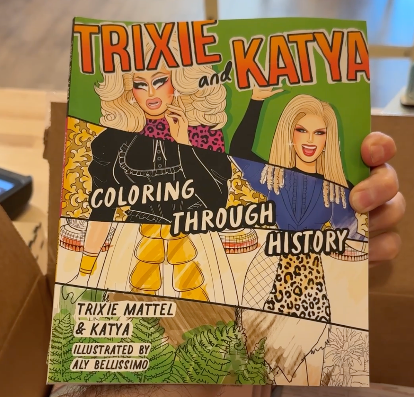 We got the new Trixie & Katya Coloring Book!