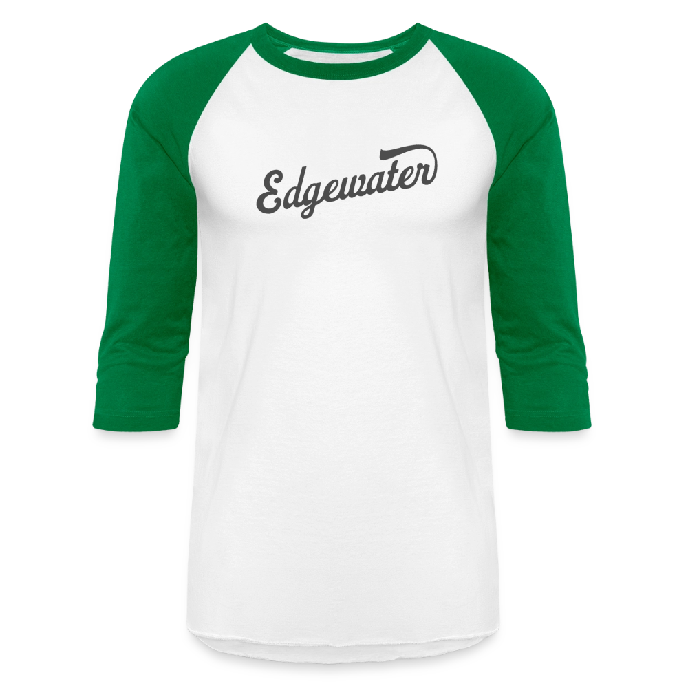 Edgewater Baseball T-Shirt - white/kelly green