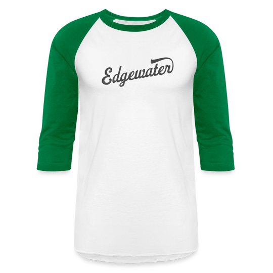 Edgewater Baseball T-Shirt - white/kelly green