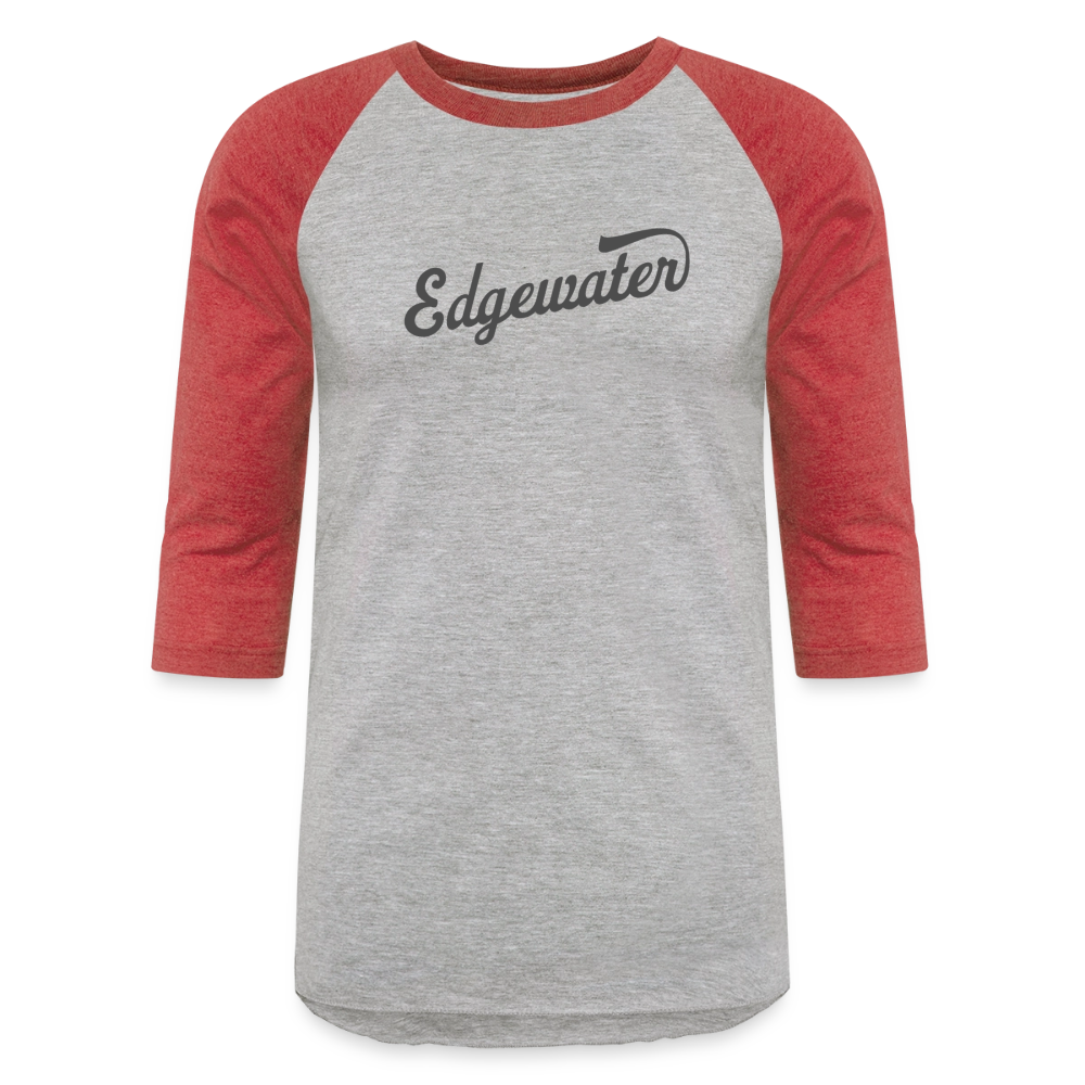 Edgewater Baseball T-Shirt - heather gray/red