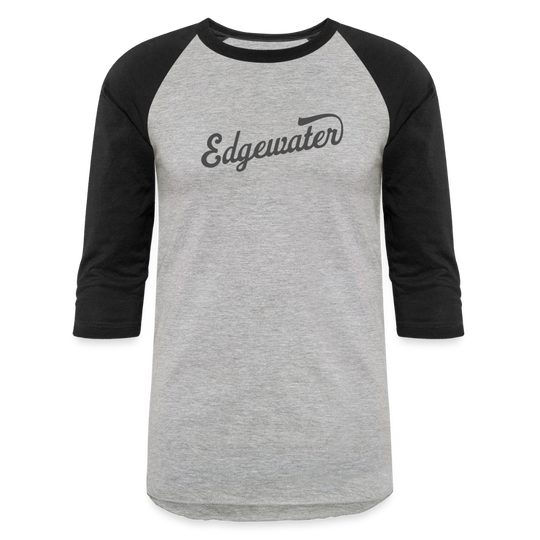 Edgewater Baseball T-Shirt - heather gray/black