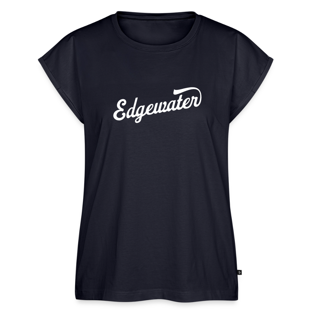 Women's Roll Cuff Edgewater T-Shirt - navy