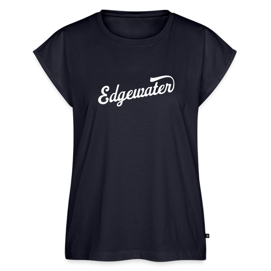 Women's Roll Cuff Edgewater T-Shirt - navy