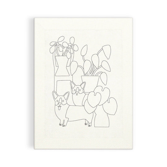 Corgi Friends Punch Needle Kit